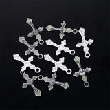 100 Pieces Small Christ Jesus Cross Catholic Zinc Alloy Jewelry