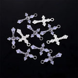 100 Pieces Small Christ Jesus Cross Catholic Zinc Alloy Jewelry