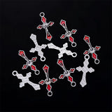 100 Pieces Small Christ Jesus Cross Catholic Zinc Alloy Jewelry