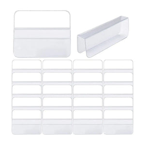 100 Clear Self-Lip Hanger Earring Card Adapter Hanging for Necklace