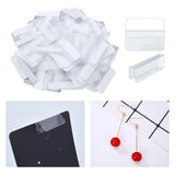 100 Clear Self-Lip Hanger Earring Card Adapter Hanging for Necklace