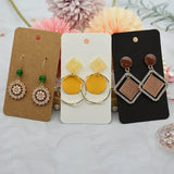 100 Earring Holder Display Cards with Bags and Ear Backs