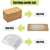 100 Earring Holder Display Cards with Bags and Ear Backs