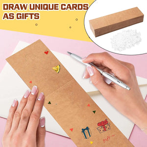 100 Pcs Earring Necklace Display Cards w/ 200 Earring Backs Holder