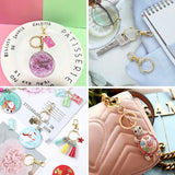 100 Pcs Swivel Clasps & Bright Key Ring Lobster Claw for Keychain Craft