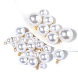 100 Pcs Pearl Beads Round DIY Craft Earrings Bracelets Supplies