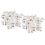 100 Pcs Pearl Beads Round DIY Craft Earrings Bracelets Supplies