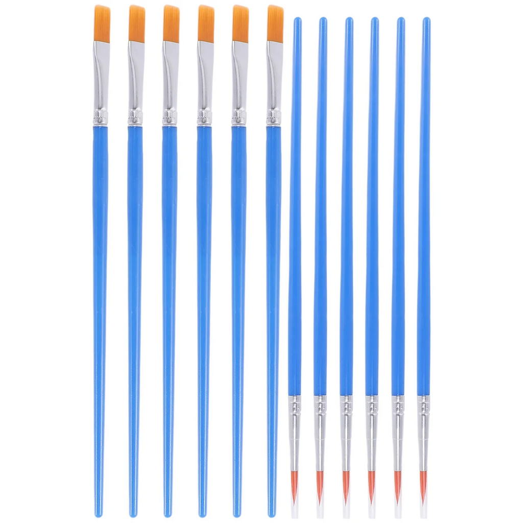 100 Kids Paint Brushes Set Watercolor Oil Painting Flat + Pointed Brush