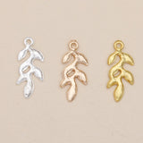 100pcs 10x23mm Leaf Metal Charms for Jewelry Making