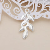 100pcs 10x23mm Leaf Metal Charms for Jewelry Making