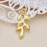 100pcs 10x23mm Leaf Metal Charms for Jewelry Making