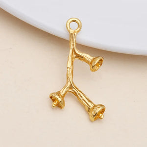 100pcs 14x25mm Tree Branch Metal Charms for Jewelry Making