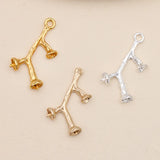 100pcs 14x25mm Tree Branch Metal Charms for Jewelry Making
