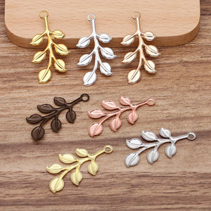 100pc 19x37mm Copper Filigree Flower Charms for DIY Jewelry Making
