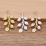 100pc 19x37mm Copper Filigree Flower Charms for DIY Jewelry Making
