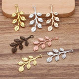 100pc 19x37mm Copper Filigree Flower Charms for DIY Jewelry Making