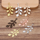 100pc 19x37mm Copper Filigree Flower Charms for DIY Jewelry Making
