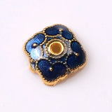 100Pcs Enamel Flower Bead Cap Spacers for Jewelry Making