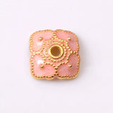 100Pcs Enamel Flower Bead Cap Spacers for Jewelry Making