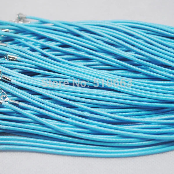 100 Pcs Soft Waxed Cord Necklace Chain 2.0mm 45 Cm