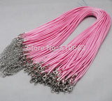 Soft Waxed Cord Pink Necklace Chain 45cm 2.0mm