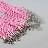 Soft Waxed Cord Pink Necklace Chain 45cm 2.0mm