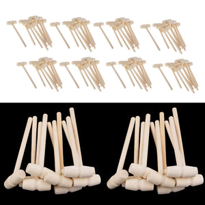 100 Mini Wooden Hammers for Seafood Lobster Shell