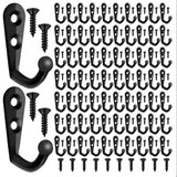 Double-Hole Single Robe Coat Hooks with Screws
