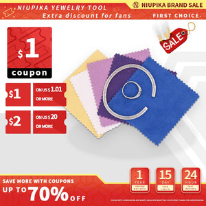 100-Piece Multicolor Polishing Cloth Strong Soft Clean Wipe Jewelry Tool