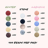 100 Silicone Beads, 9mm, Matte Neutral Assortment