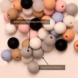100 Pc 9mm Silicone Beads Bulk Matte Neutral Assortment