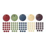 100 Pc Silicone Beads, 9mm Bulk Matte Neutral Assortment
