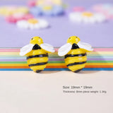 100 Small Resin Bee Decoration Hairpin Phone Case Patch Cream Epoxy