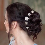 100 Pcs Wedding Bridal Hair Pins Crystal Rhinestone Hair Accessories