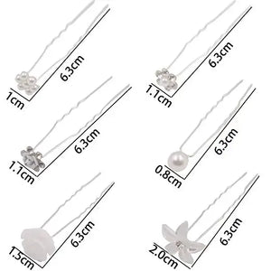 100 Pcs Wedding Bridal Hair Pins Crystal Rhinestone Hair Accessories