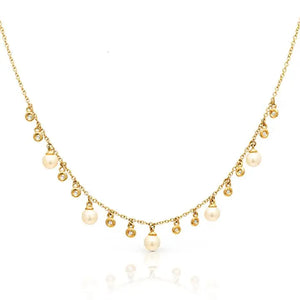 925 Silver Necklace Freshwater Pearls Fine Office Jewelry