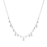 925 Silver Necklace Freshwater Pearls Fine Office Jewelry