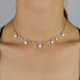 925 Silver Necklace Freshwater Pearls Fine Office Jewelry