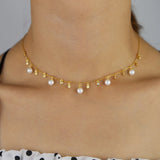 925 Silver Necklace Freshwater Pearls Fine Office Jewelry