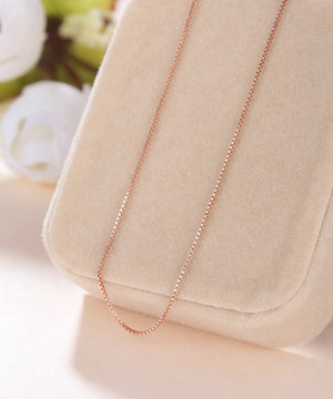 925 Sterling Silver Box Chain Necklace for Pendant, Fine Jewelry Men Women