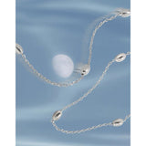 925 Sterling Silver Anklet for Women Geometric Ellipse Ball Foot Chain YMA046