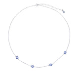925 Silver Evil Eye Charm Necklace for Women