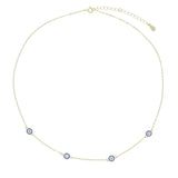 925 Silver Evil Eye Charm Necklace for Women