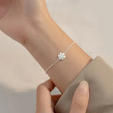 925 Sterling Silver Snowflake Chain Bracelet for Women - Christmas Gift