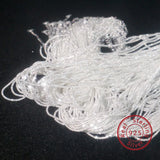 925 Sterling Silver Gypsophila Chain Necklace Platinum Plated