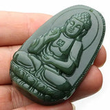 Natural Jade Sakyamuni Buddha Necklace Pendant