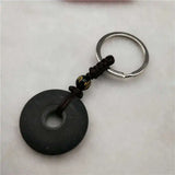 Bianshi Natural Stone Carved Keychain Men Women Jewelry