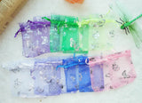 Multi-Color Butterfly Pattern Organza Wedding Gift Bag 9x12cm