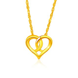 18k Yellow Necklace Romantic Heart 18k Jewelry