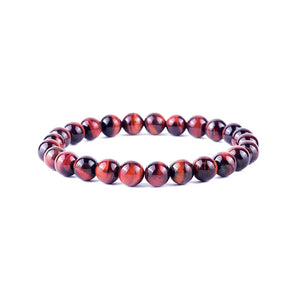 5A Red Tiger Eye Bracelets 6/8/10/12mm Stone Beads Bangle